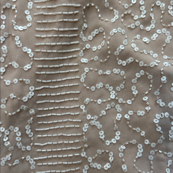 Size 8 cream beaded Gown one row of beads missing - Picture 3 of 6